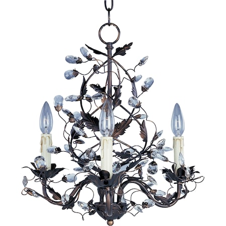 Maxim Lighting Elegante 3-Light 29" Wide Oil Rubbed Bronze Chandelier 2850OI